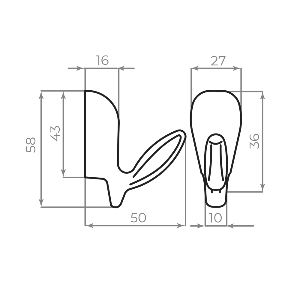 Крючок мебельный Ajax MB-LM/K-001 5x5.8x1 см цвет золотой STLM-2187311 - Вид №5