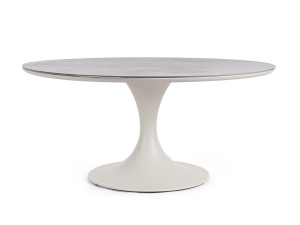 Круглый стол для сада из спеченного алюминия и камня