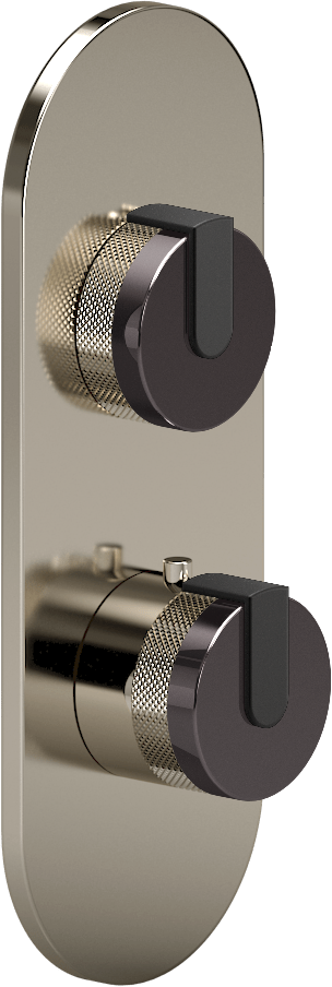 E-8026-R1OXE0-L1MBK-PN-T Планка M-Series с 2 ручками - Внешняя часть GRAFF MOD+