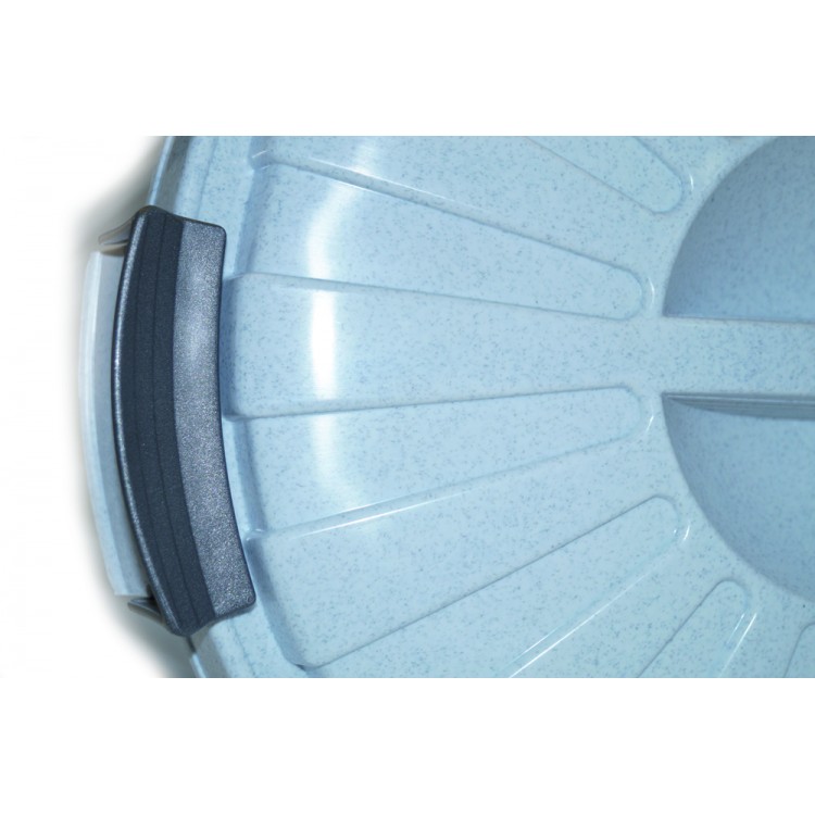 132408 DENOX Бак с крышкой с ручками и 2 зажима для крышки 43 л. Белый  - Вид №1