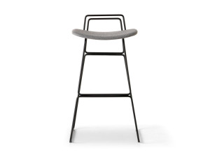 Высокий тканевый стул с подставкой для ног