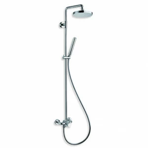 CRITV409 Внешний смеситель для душа с поворотной стойкой, регулируемым верхним душем с защитой от накипи, гибким шлангом LONG LIFE и ручным душем с защитой от накипи со штангой скольжения Cristina Rubinetterie