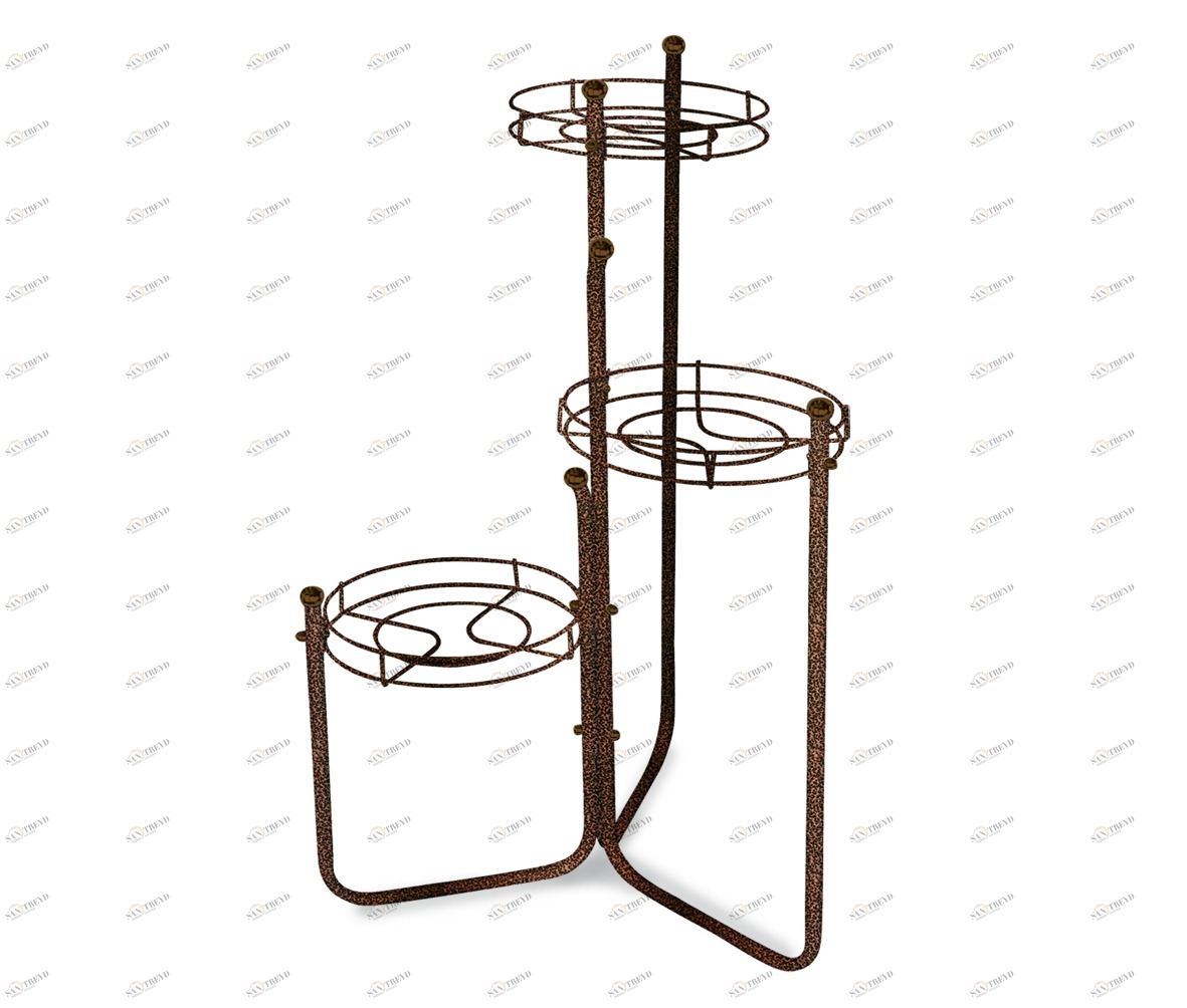 Подставка для цветов Kaskad 2 медь коричневая SHEFFILTON ПОДСТАВКИ ДЛЯ ЦВЕТОВ 014986 Медный 