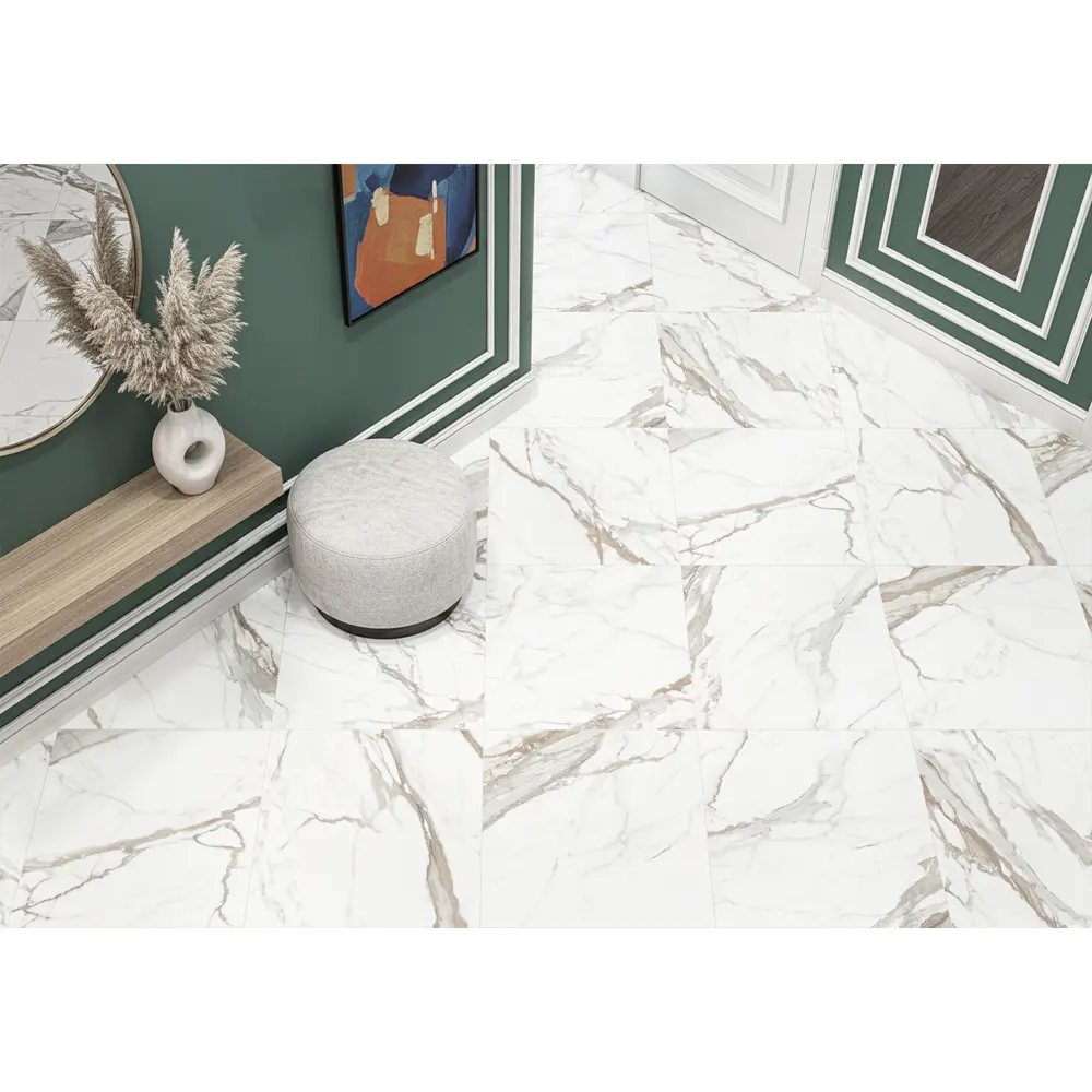Глазурованный керамогранит Alma Ceramica Calacatta Gold 04 60x60 см 1.8 м² матовый цвет белый STLM-2203690