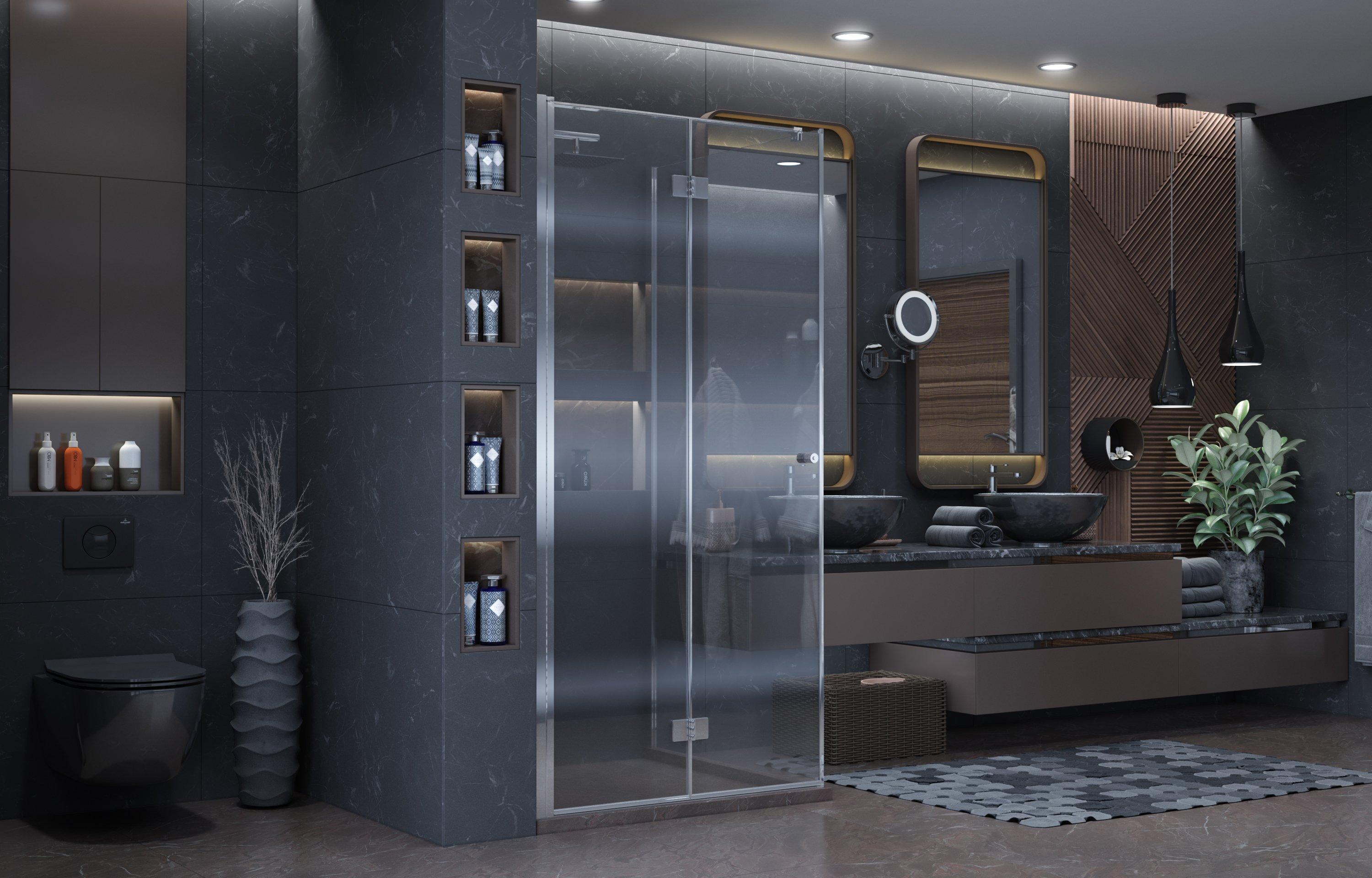 Душевое ограждение Ambassador Diamond 12011106L (1000x1000x2000), 1 место - Вид №3