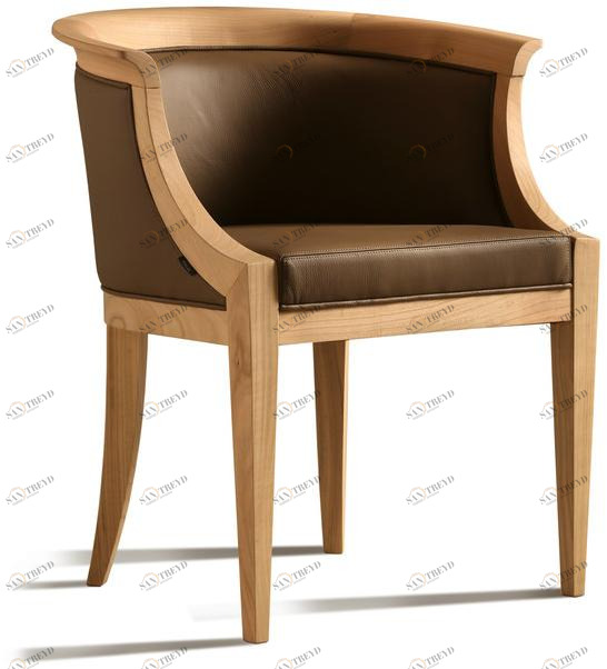 Morelato Мягкое кресло из вишневого дерева с подлокотниками Contemporaneo Art. 3806