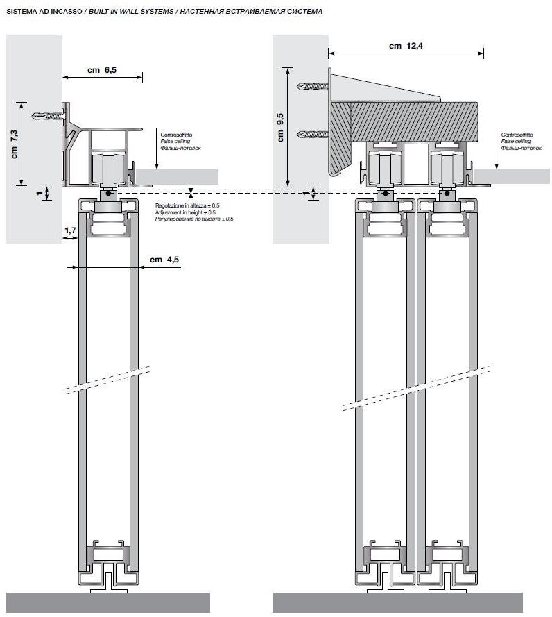 Longhi Лакированная раздвижная дверь из закаленного стекла Aluminiun chic – doors Serie 340 - Вид №10
