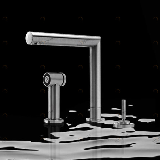 Смеситель на три отверстия 7MJA0301 Geda Nextage Juna с поворотным изливом и душем