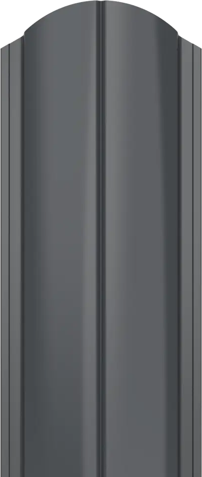 91722725 Штакетник VegaLux полукруглый 1800x130мм 3D - рез ПЭД RAL 7024 RR 230 темно-серый STLM-0958084