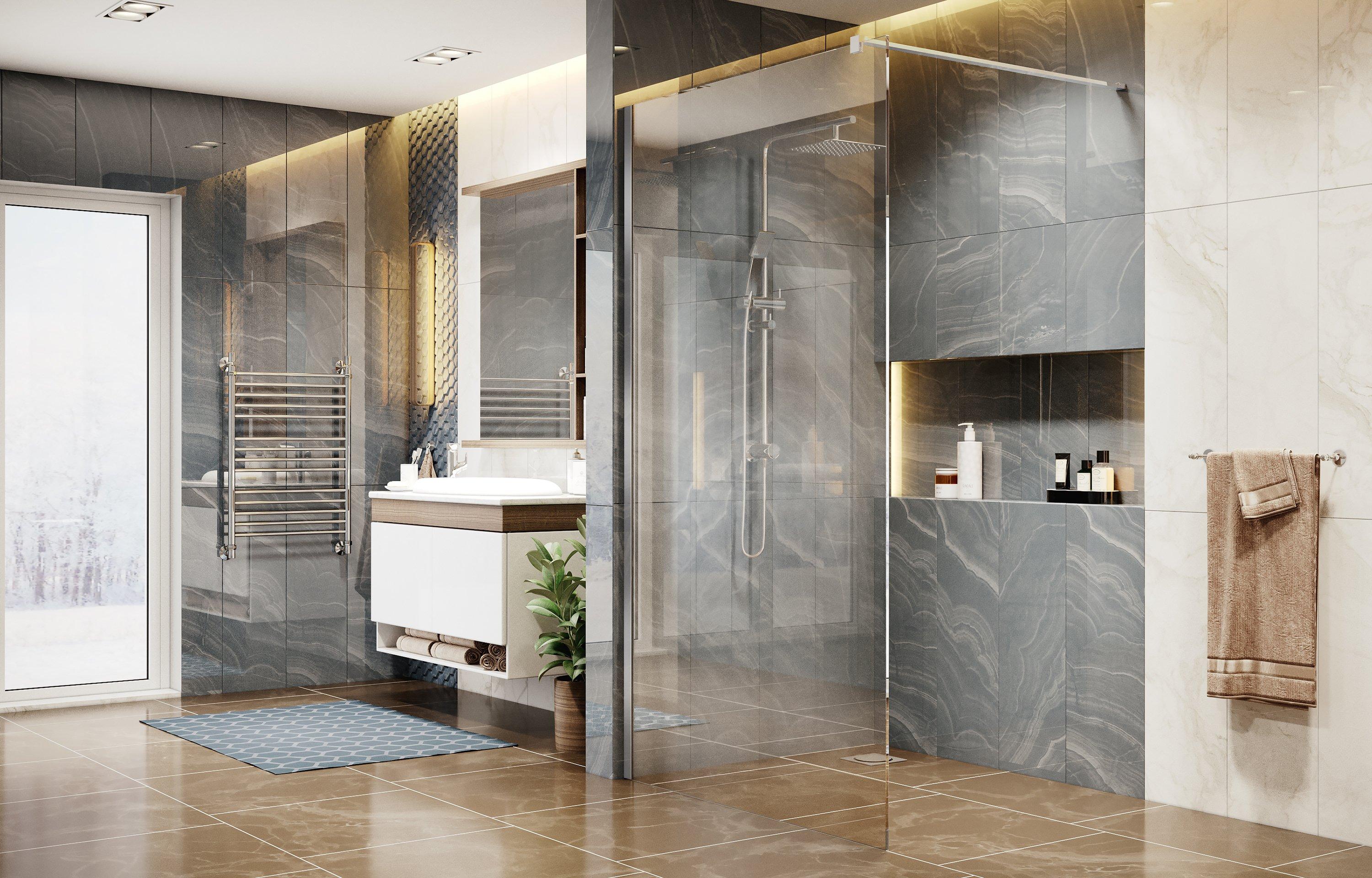 Душевая перегородка Ambassador Waik-in 15031102 (1000x2000), 1 место Walk-in - Вид №1