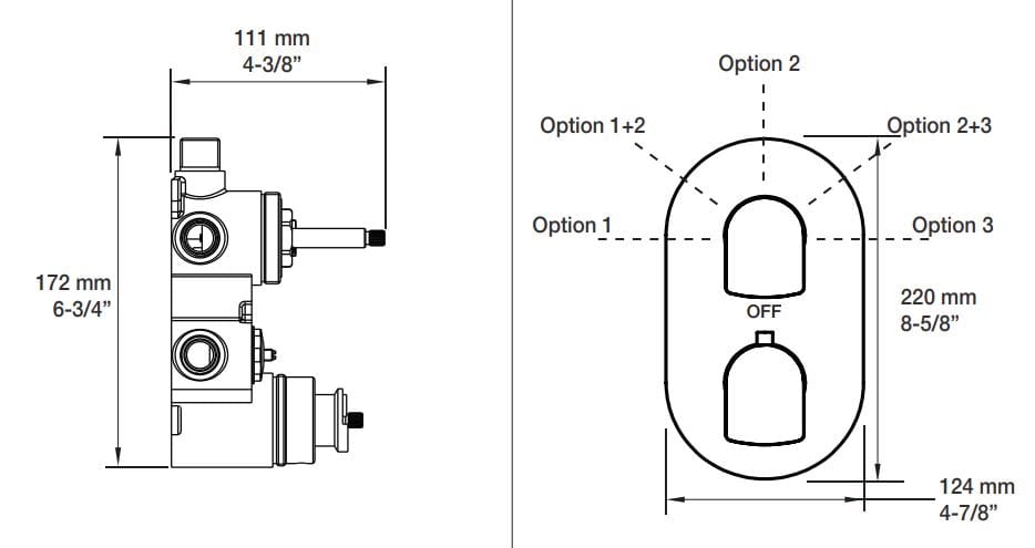 Встраиваемый термостатический набор для ванны с ручным душем BARIL Accent B56 ARCH-00026096 - Вид №1