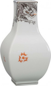10528201 Meissen Ваза 13см "Дракон Минг в черном цвете" Фарфор
