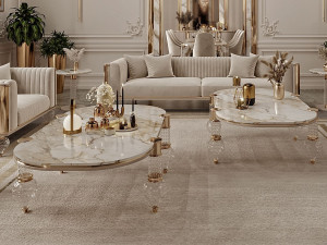 Овальный журнальный столик