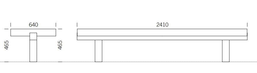 Скамья из нержавеющей стали без спинки BENKERT BANKE Sicorum ARCH-00117740 - Вид №3