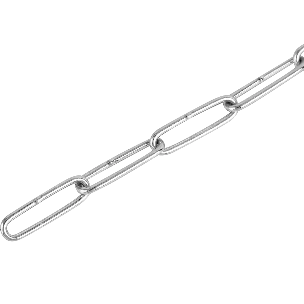 Цепь Standers DIN 763 2 мм длинное звено 2.5 м сталь оцинкованная STLM-2194036