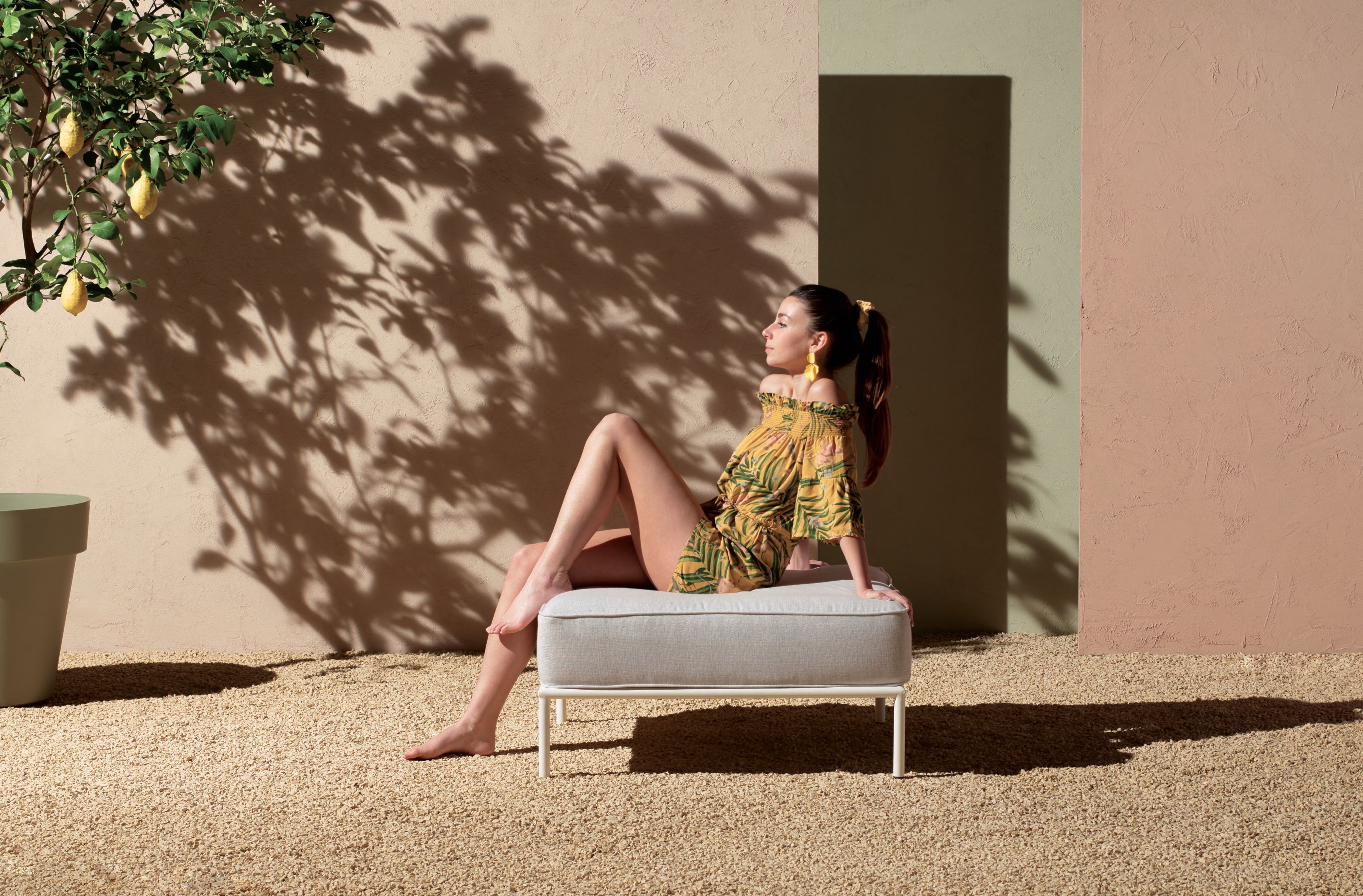 Стальной и тканевый садовый пуф S-CAB лоскут ARCH-00151131 - Вид №4