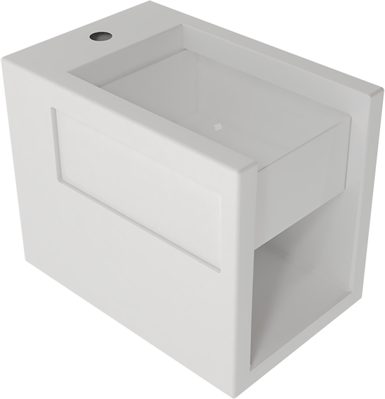 BXBI010 Напольное биде приставное GSG CERAMIC BOX