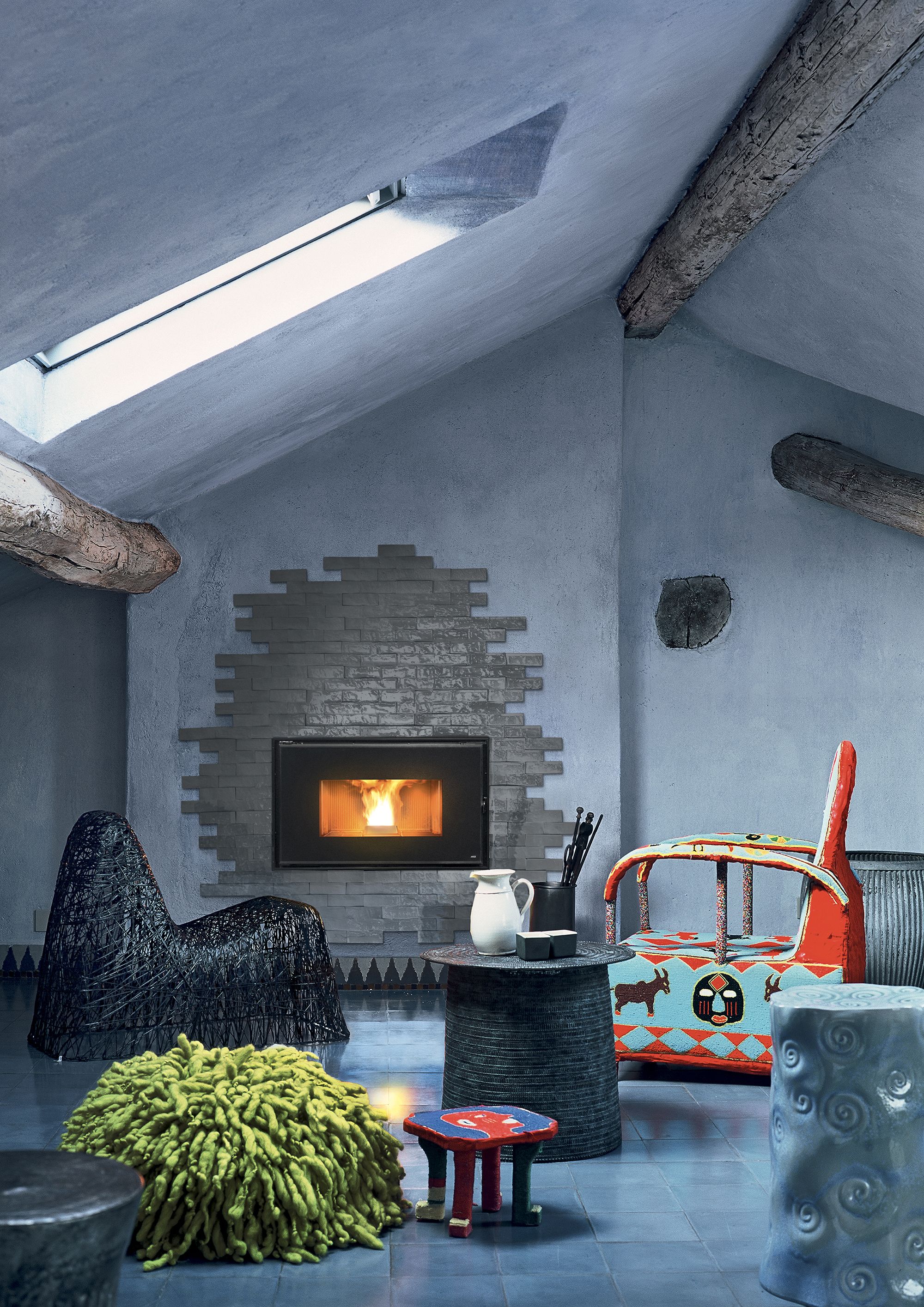 Встроенный камин на гранулах с дистанционным управлением MCZ VIVO 90 PELLET ARCH-00079899 - Вид №1