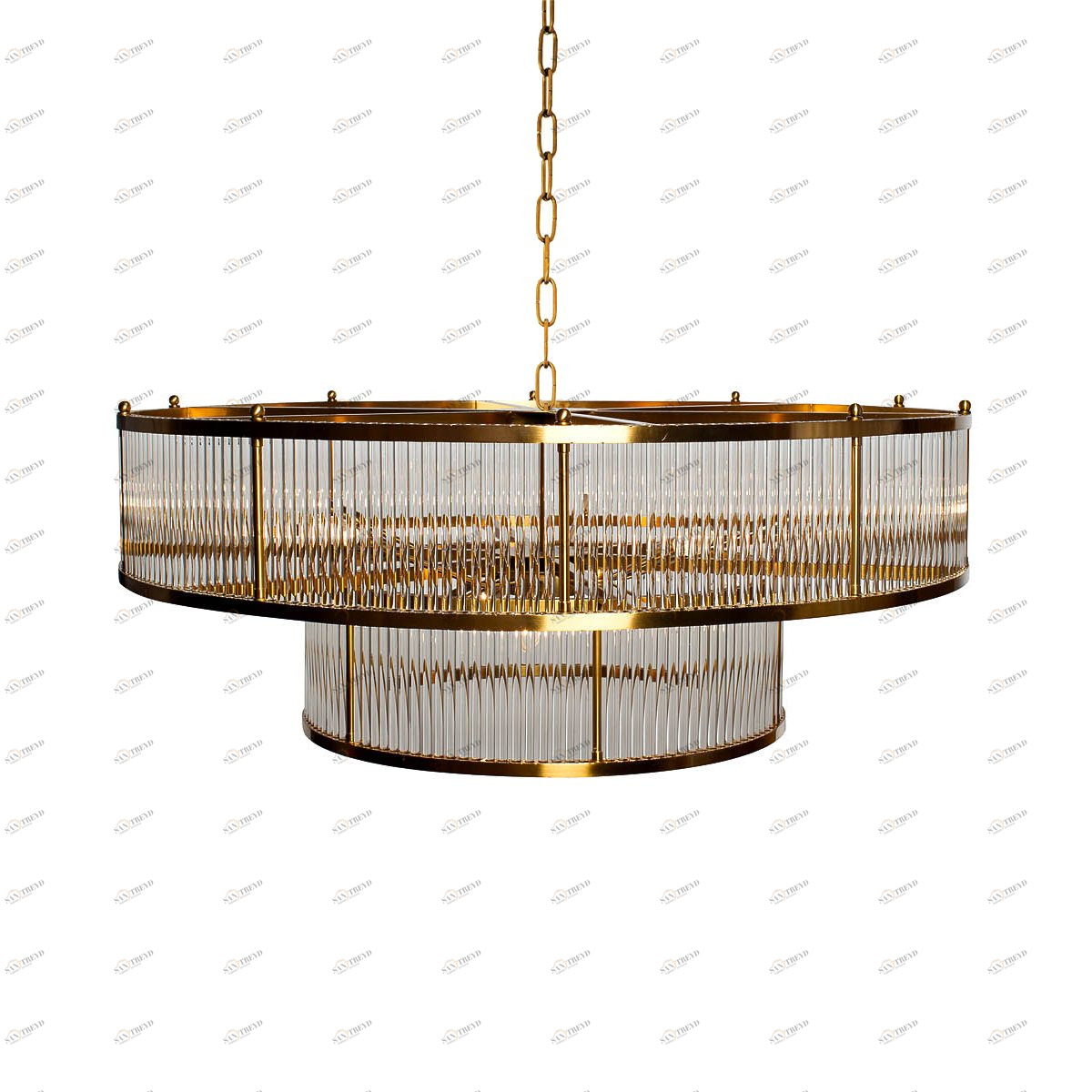 Люстра стеклянная 35х80 см золотая Delight Collection BR3031 DELIGHT COLLECTION ДИЗАЙНЕРСКИЕ 00-3883126 Золото;прозрачный 