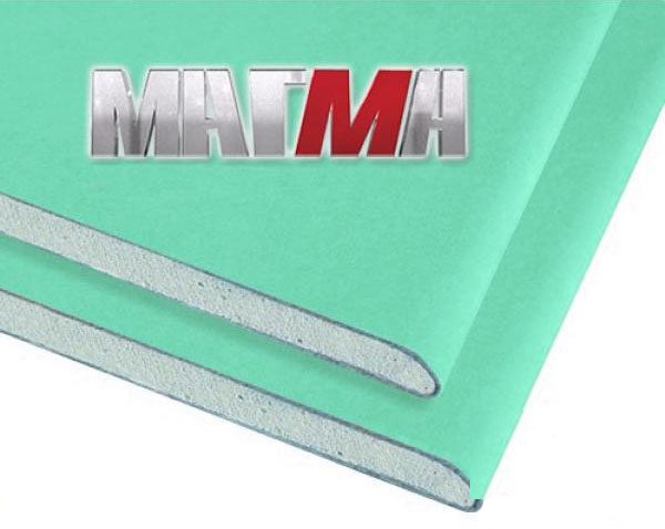 Гипсокартон влагостойкий ГКЛВ 2500х1200х12,5мм Магма 6180 - Вид №1