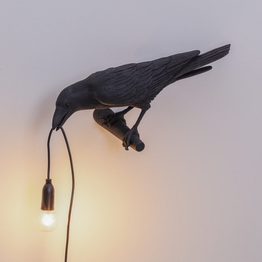 Светильник Bird Lamp Looking Left, черный Seletti 14737 - Вид №1