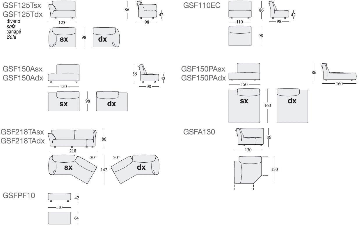edra Модульный диван из ткани sun-id-1434678 - Вид №21