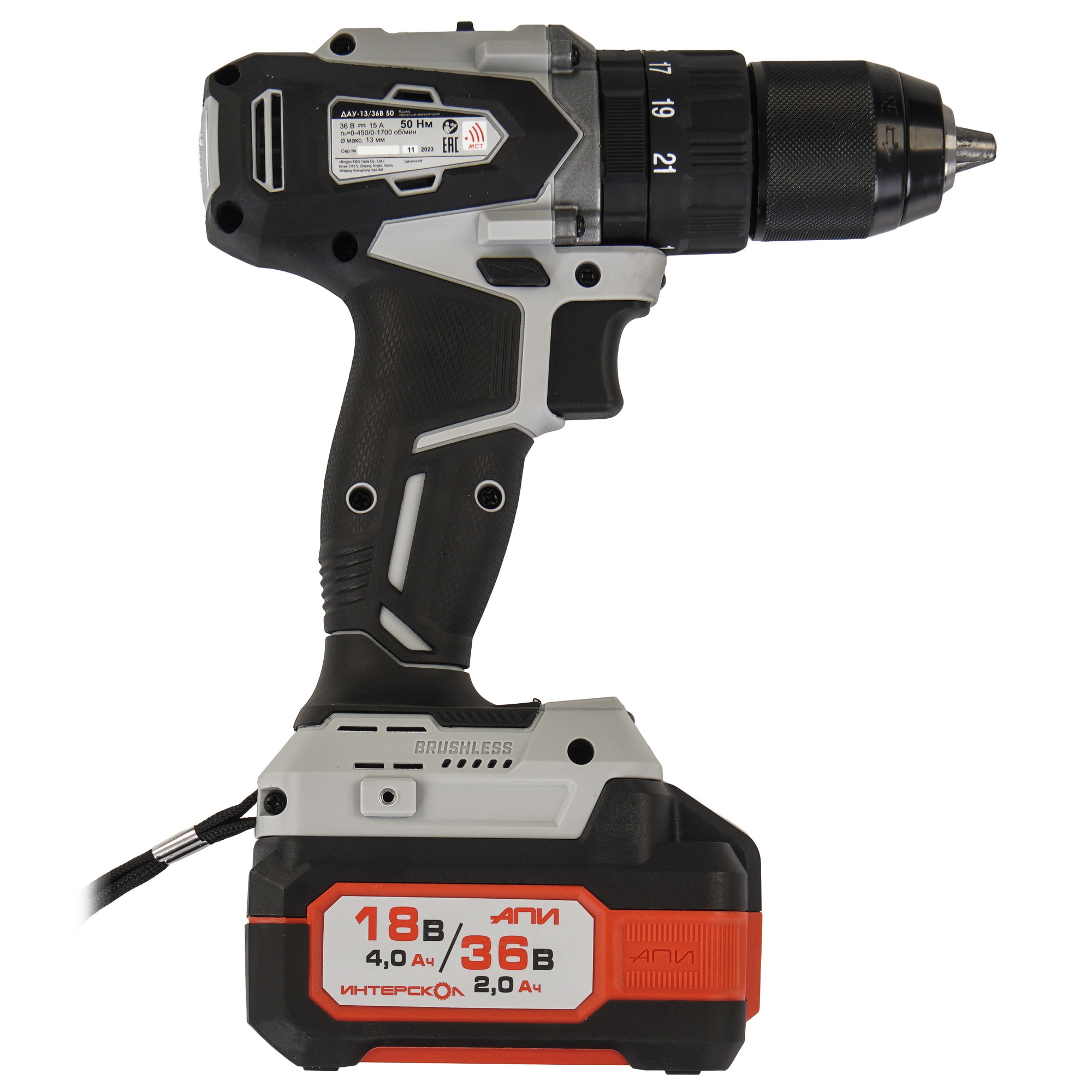 Дрель-шуруповерт Интерскол ДАУ-13/36В 50 9150386 STDN-0115270 - Вид №2
