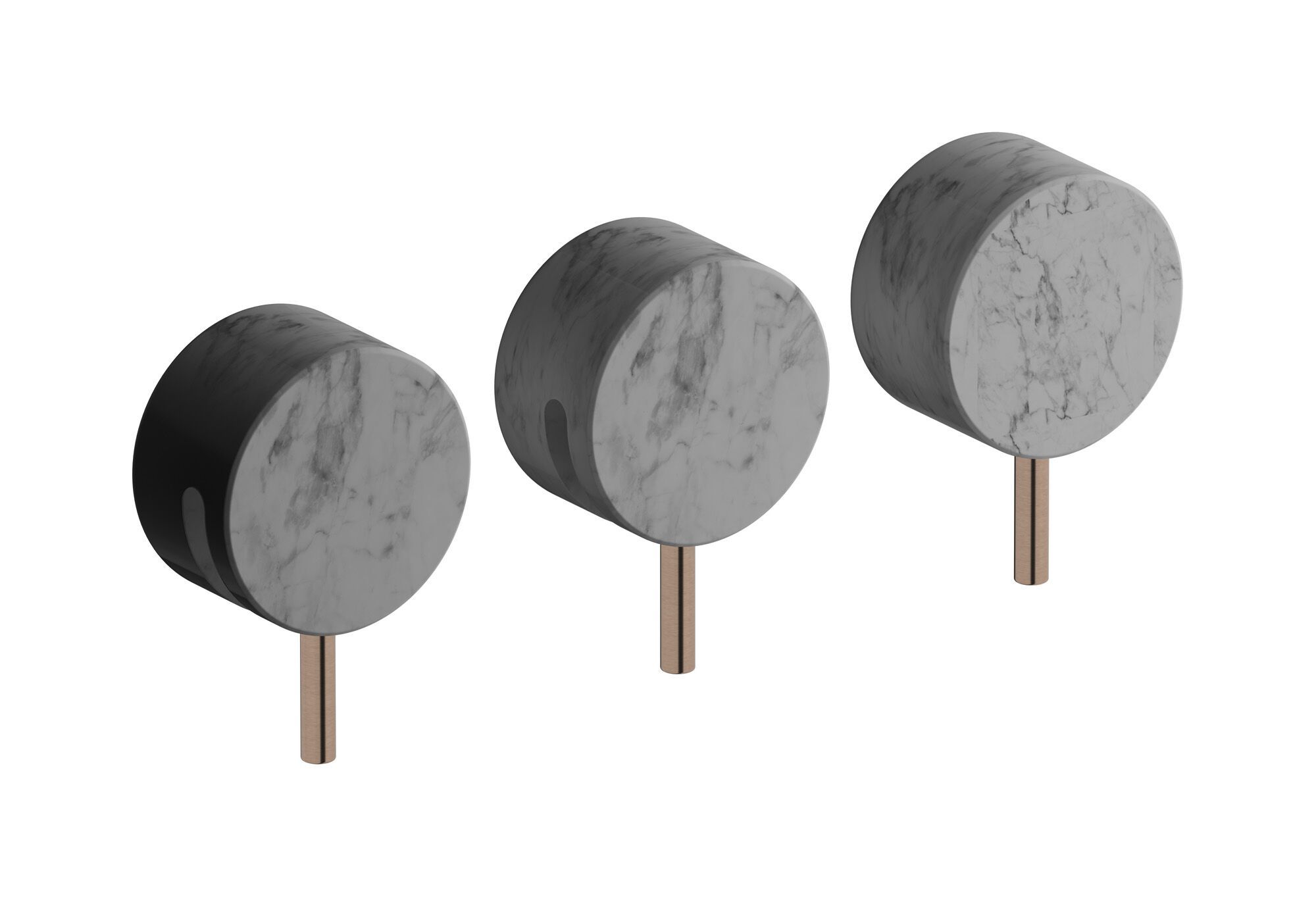 Мраморный встраиваемый смеситель для душа с 3 отверстиями и переключателем IB мрамор + мрамор Elle ARCH-00101159 - Вид №18