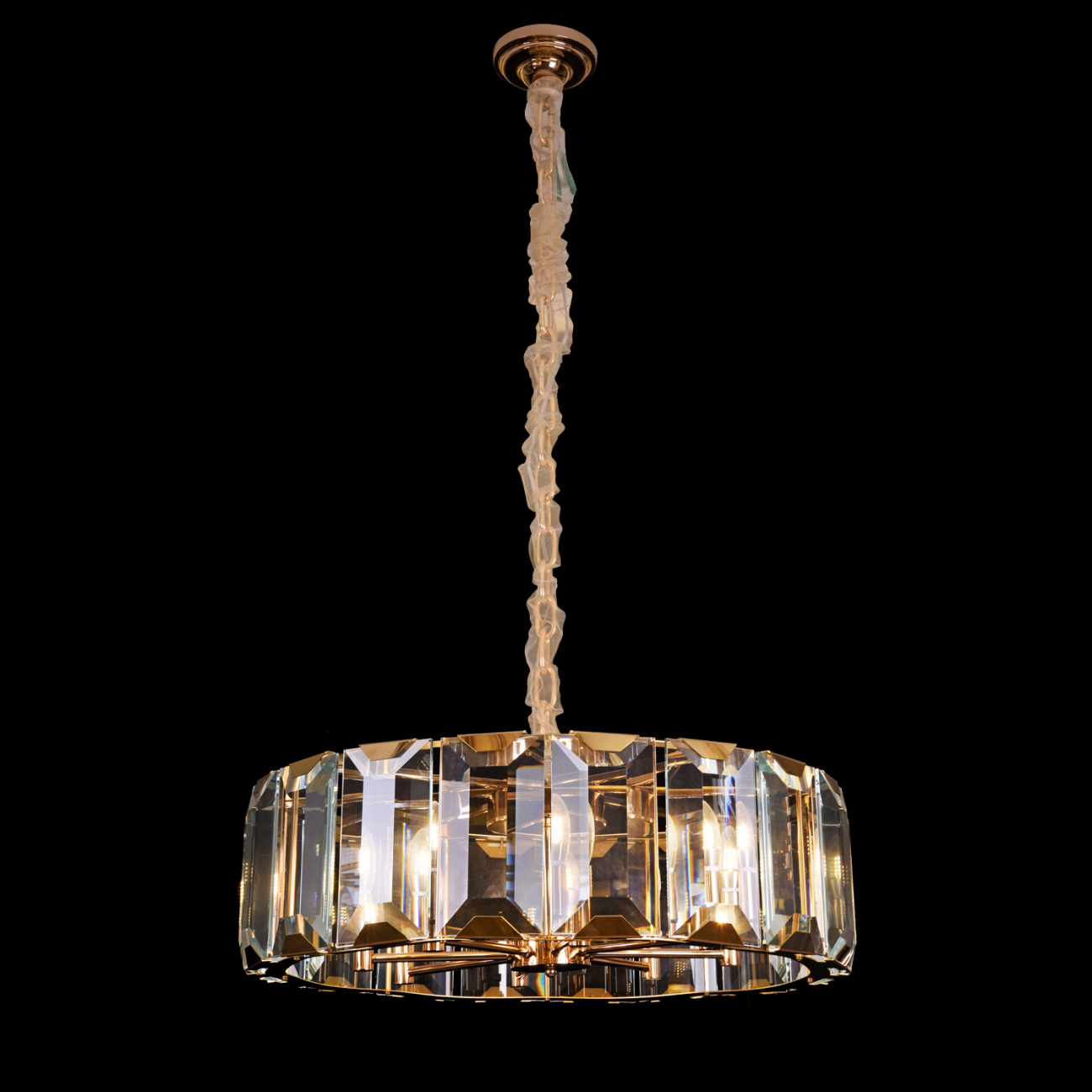 Подвесной светильник Harlow Crystal L8 gold от Delight Collection B8006 L8 DELIGHT COLLECTION ДИЗАЙНЕРСКИЕ 243928 Прозрачный;золото  - Вид №2