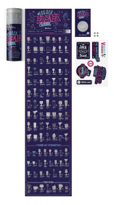 479312 Скретч-постер #100дел "Bar edition", 60 х 15 см 1DEA.me