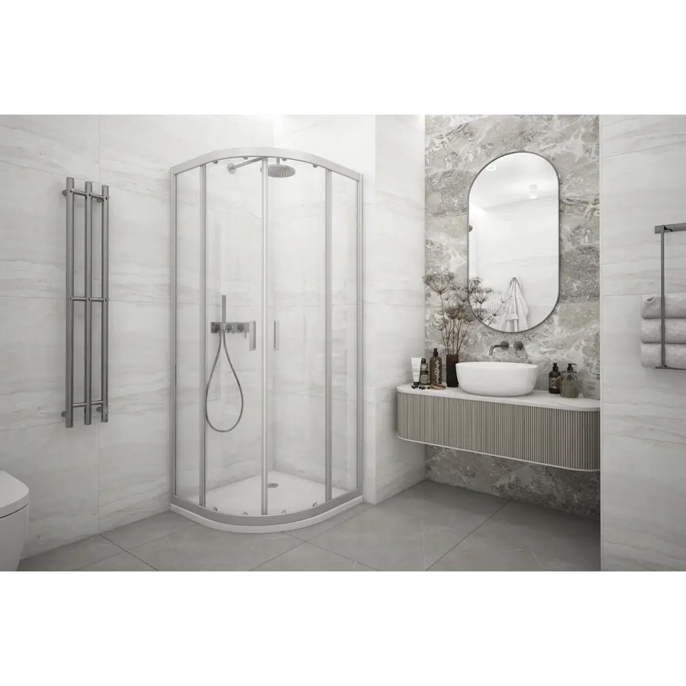 МЕТАКАМ Душевой уголок четверть круга с раздвижными дверцами 89361547 Полукруг STLM-1359294 - Вид №12