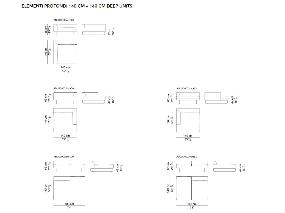 Модульный угловой диван из ткани i 4 Mariani Look ARCH-00001295 - Вид №10