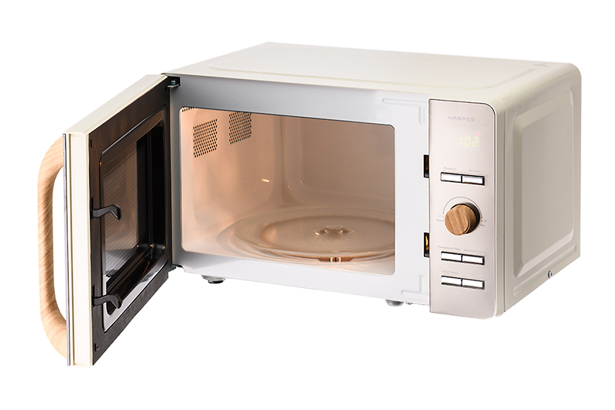 9936789 Микроволновая печь HARPER HMW-20ST03 бежевый, зеркальный STDN-0150668 - Вид №3
