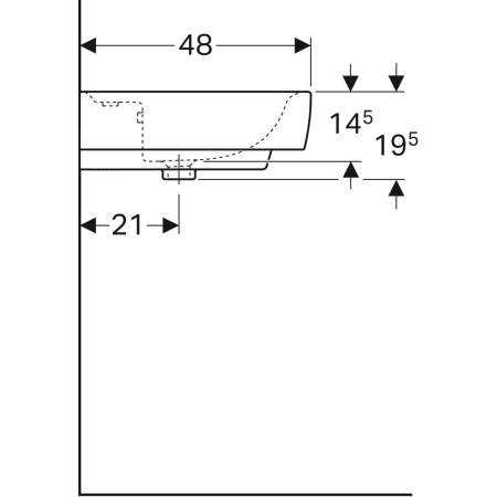 225165000 Накладная раковина Geberit Renova Plan Geberit  - Вид №21