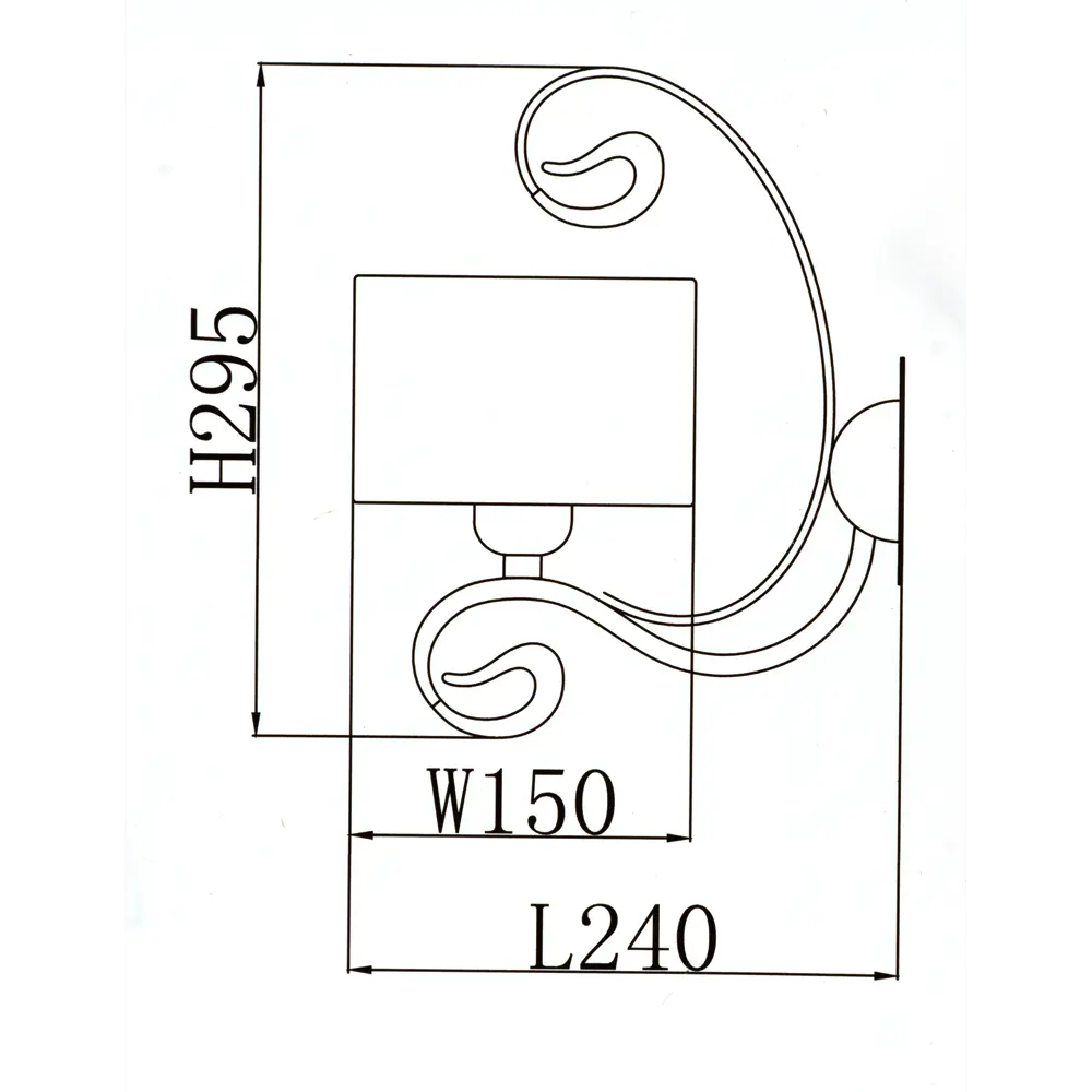 Бра Escada 1xЕ27x60 Вт, металл/текстиль, цвет чёрный 82055455 STLM-2130960  - Вид №4