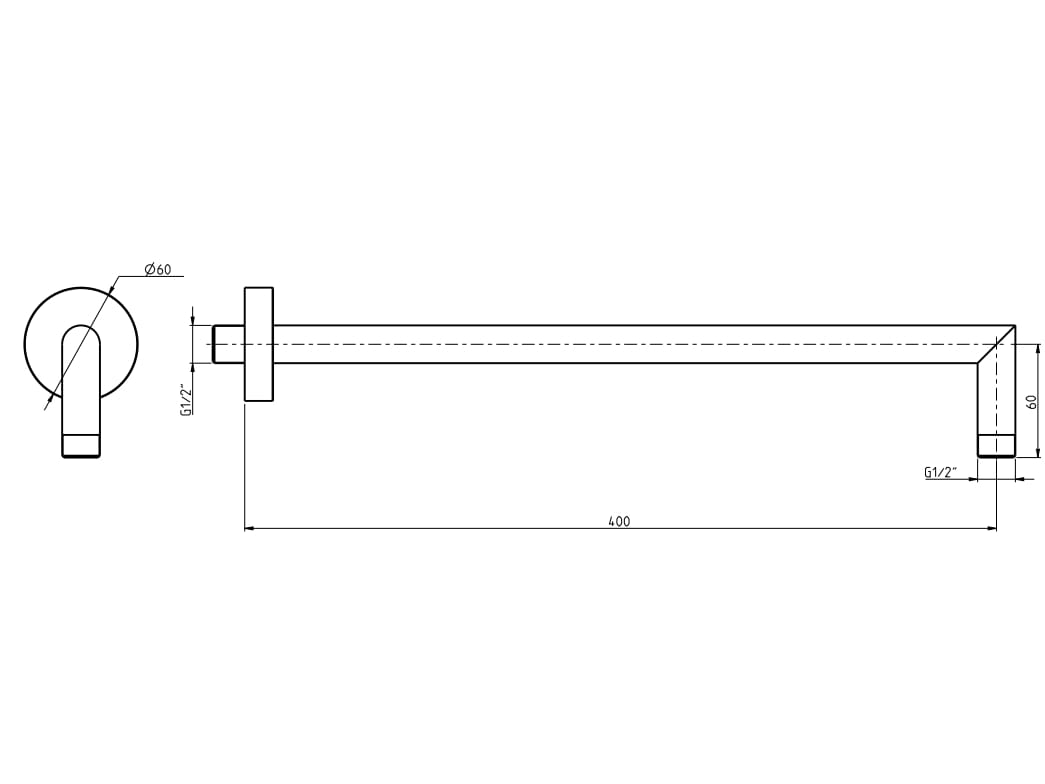 Настенный душ Rubinetterie Frattini душевые ARCH-00058571 - Вид №8