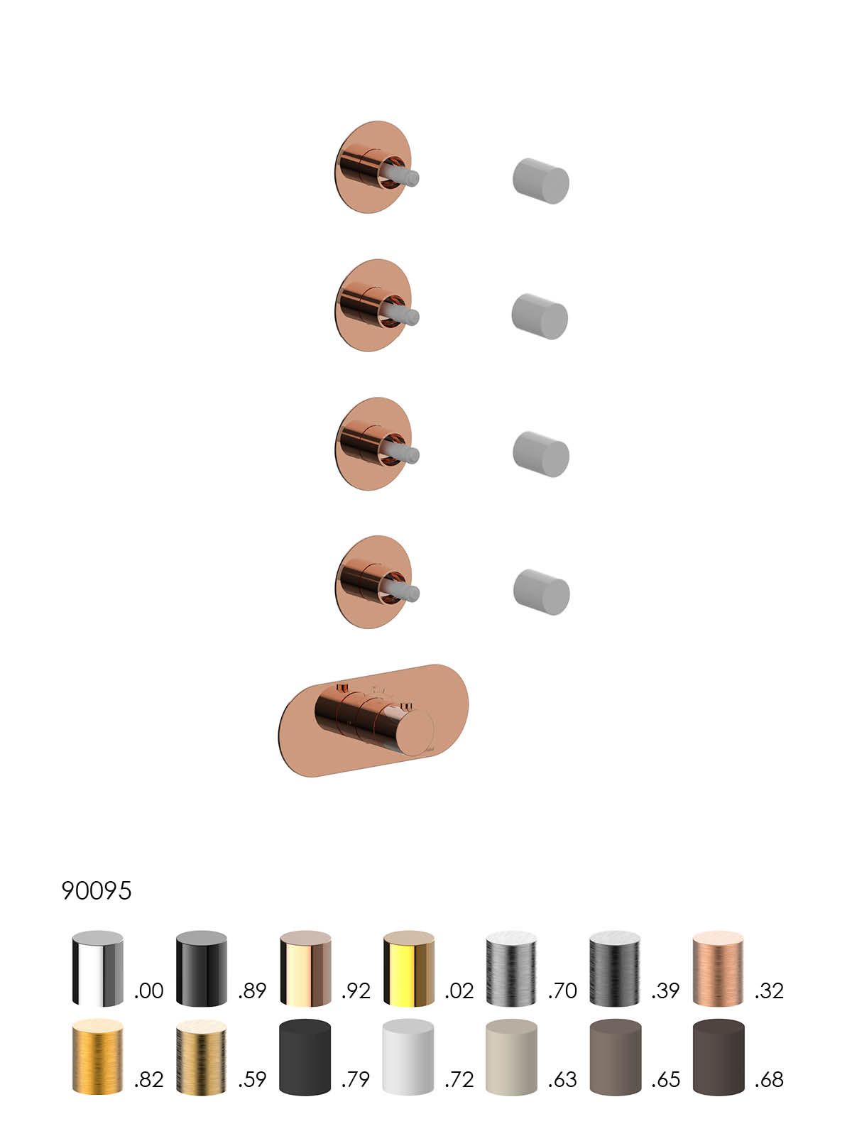 Термостатический смеситель для душа с 5 отверстиями Rubinetterie Frattini отдельная эстетика ARCH-00007079 - Вид №9