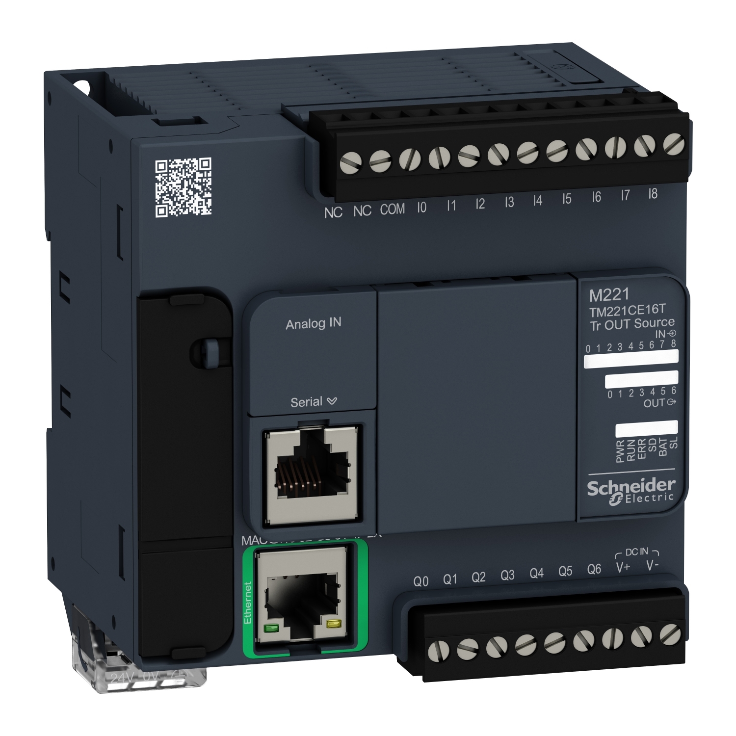 TM221CE16T КОМПАКТНЫЙ БАЗОВЫЙ БЛОК M221-16IO ТРАНЗИСТ ИСТОЧНИК ETHERNET Schneider Electric OEM ПЛК Modicon 