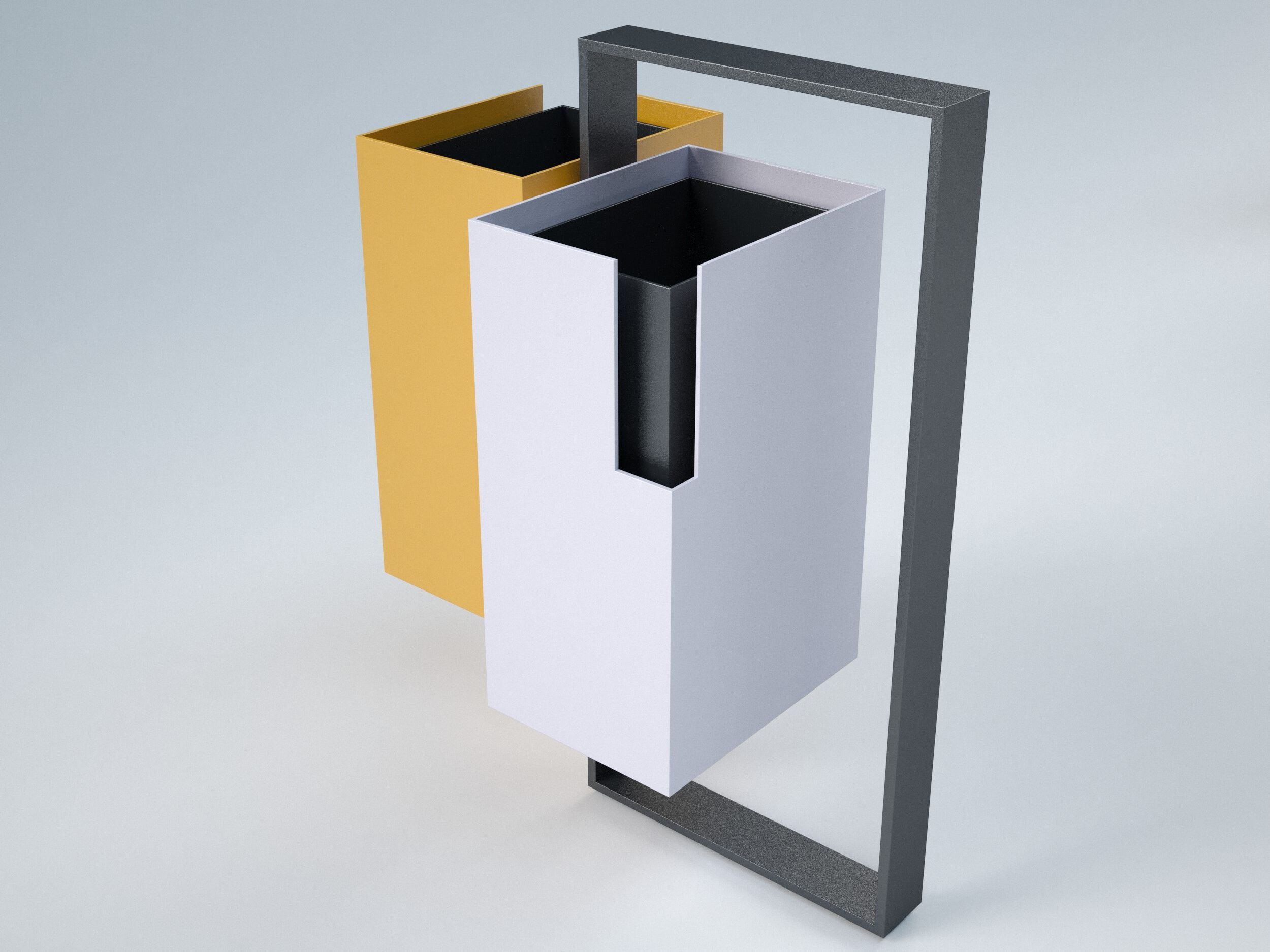 Стальные стойки для мусора на открытом воздухе CITYSì Майк ARCH-00101654 - Вид №1