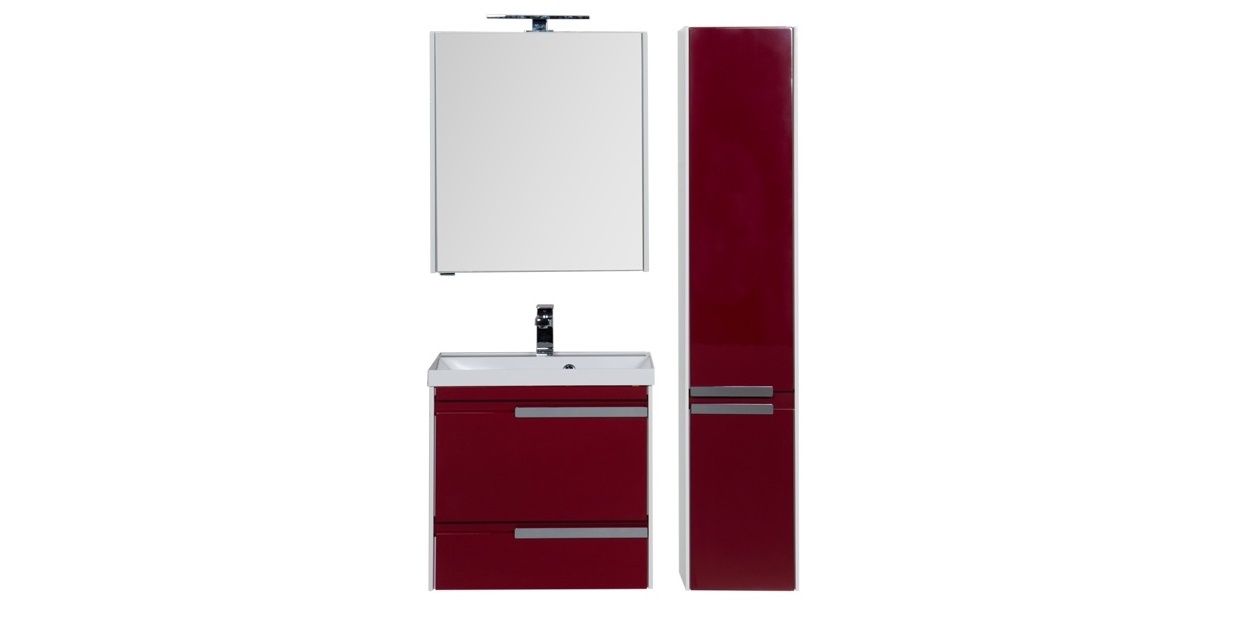Комплект мебели Aquanet Тиволи 70 бордо 00180564 - Вид №1