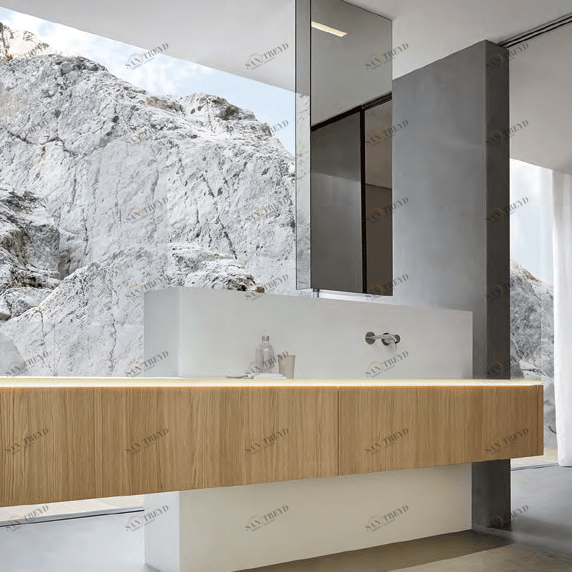 Комбинация ванной комнаты P103 в отделке TRAY 94 Milltek/Rovere Barrique MILLDUE PURO PURO103BARRIQUE