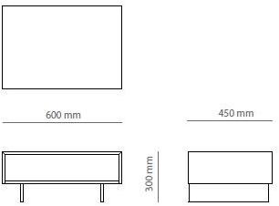 PRADDY Прямоугольная прикроватная тумбочка из лакированной древесины Mood Ml066|ml048 Ml066~ml048 - Вид №2