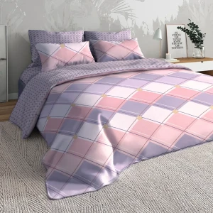 91850503 Простыня Славянский Текстиль Евро TEXTILE 200х215 поплин Ромб STLM-1507455