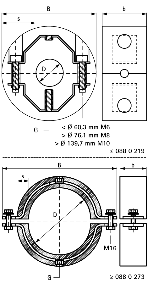 0880033 Крепление для труб  BISOFIX® 88 Термоизоляционные хомуты для изолированных труб WALRAVEN  - Вид №1