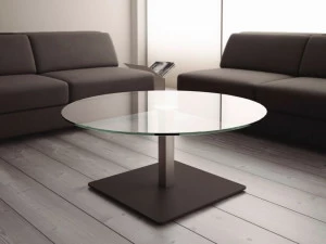 Systemtronic Круглый стеклянный журнальный столик на контракт Bada