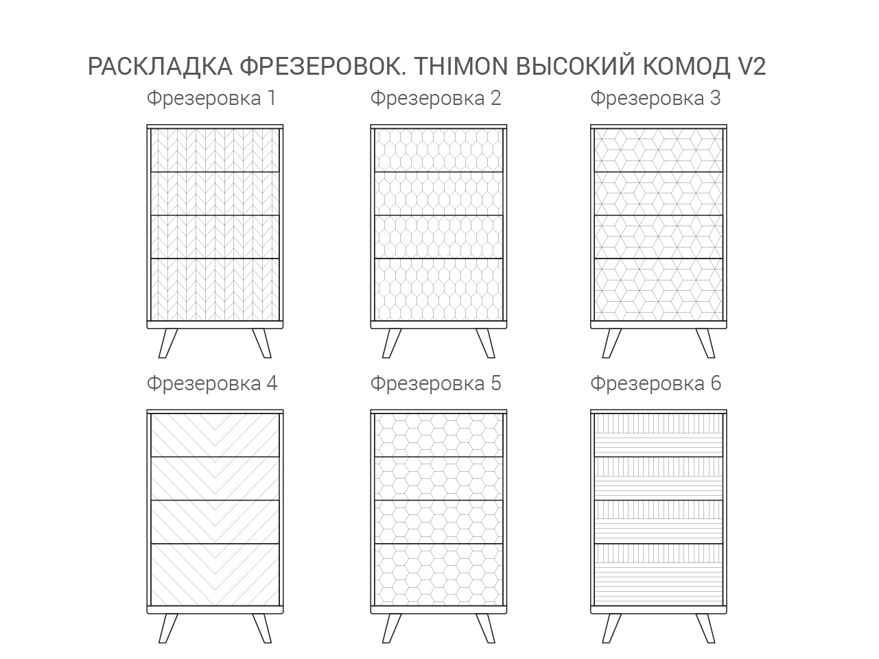 Комод высокий мятный "Гравировка 1" Thimon v2 THE IDEA ДИЗАЙНЕРСКИЕ, КОМОДЫ THIMON 210003 Голубой  - Вид №5
