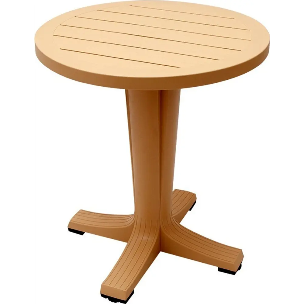 Стол садовый «Прованс» Ø80 см, пластик, цвет бежевый ЭЛЛАСТИК-ПЛАСТ STLM-2105588