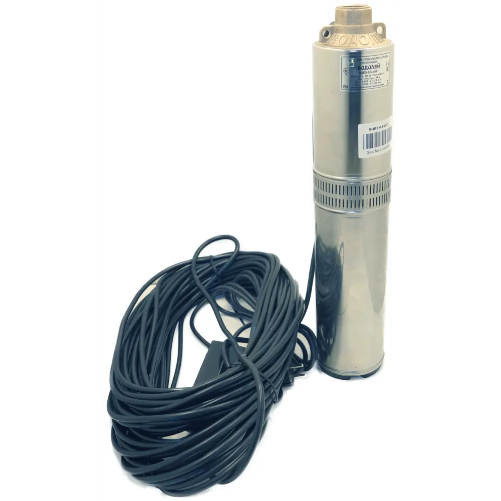 Насос садовый скважинный Водолей БЦПЭ 0.5-40У, кабель 40 м, 1800 л/час STLM-2127631 - Вид №1