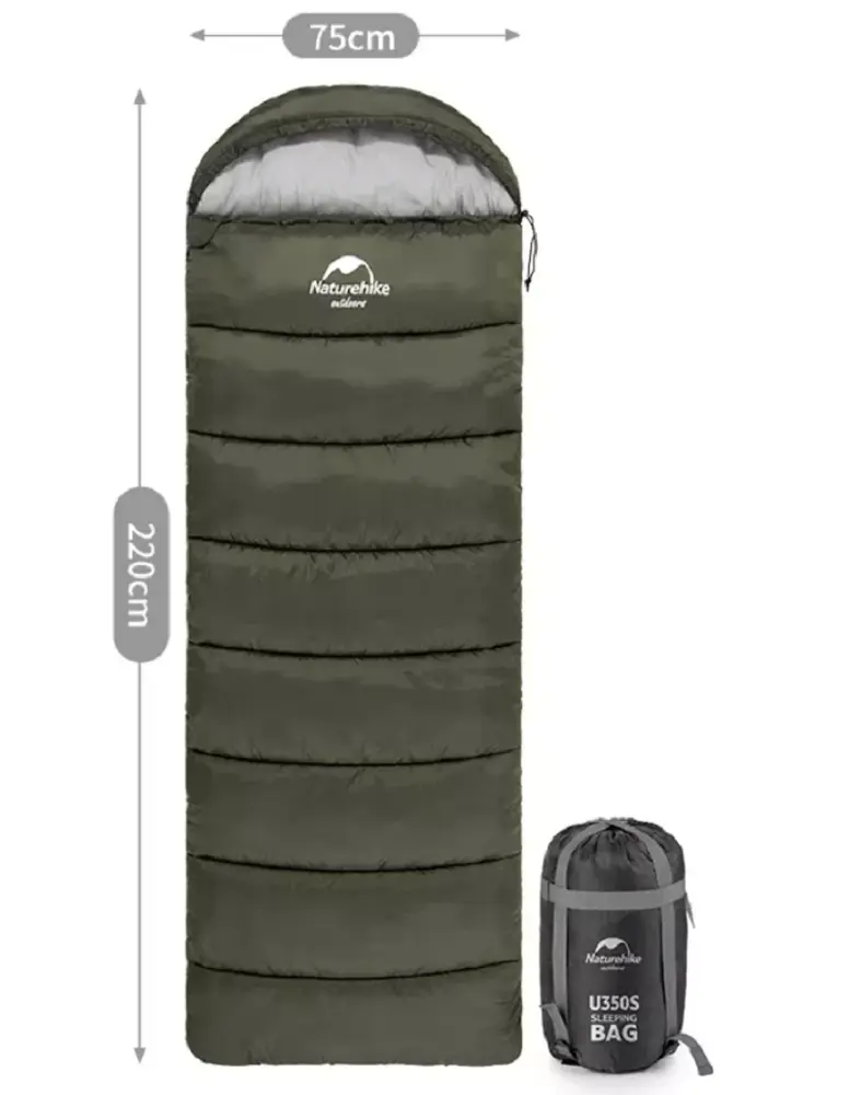91459511 Спальный мешок Naturehike NH20MSD07-ARM250S-L осень молния слева зеленый STLM-0958466