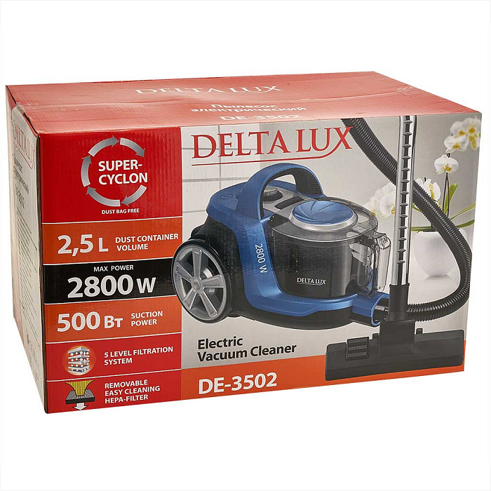 9235505 Пылесос Delta LUX DE-3502 синий STDN-0076216 - Вид №6